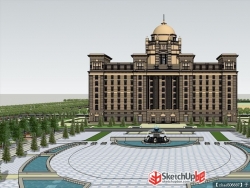 锦州行政中心建筑su模型