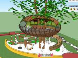 比较好看的树屋模型，给大家分享一个