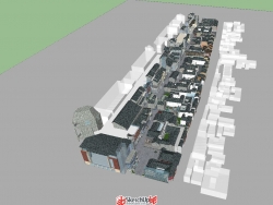 钱王商业步行街建筑立面改造方案ＳＵ模型