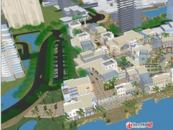 现代风格滨河时代商业广场ＳＵ模型