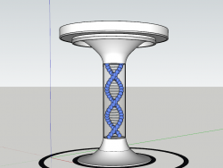 一个高科技的双螺旋DNA展台