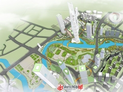某商务中心区城市设计超精细模型