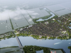 滨河商业景观模型加成品效果图