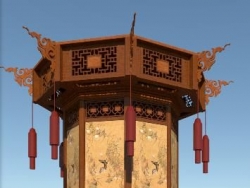 新中式古典古建古风景观灯宫灯精致木制