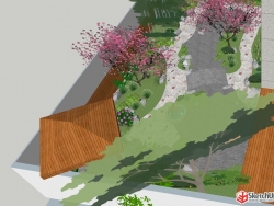 最近刚完成的一套别墅庭院设计，日式禅意庭院。