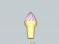甜筒冰淇淋模型