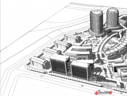 创新科技园办公园规划设计建筑设计SU模型