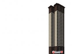 原创：新亚洲风格的高层住宅模型