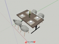 小餐桌模型