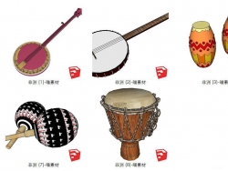 各种类型乐器模型