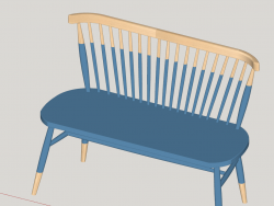 室外蓝色现代椅子模型