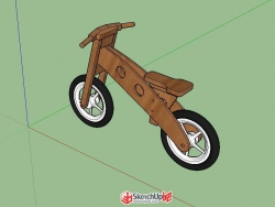 木质儿童脚踏车模型