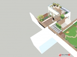 屋顶花园模型