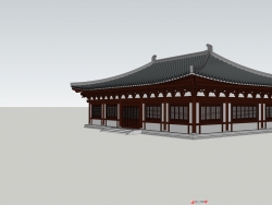 中式古代木构建筑SU模型下载