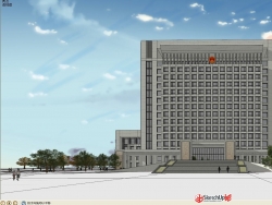 现代政府办公大楼设计SU模型下载