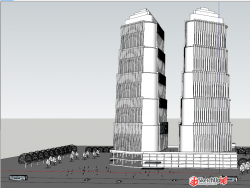 商业高层建筑规划设计SU模型下载