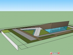 体育馆建筑设计SU模型