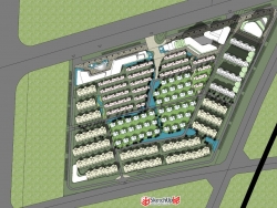 商业办公公寓商墅规划设计SU模型下载