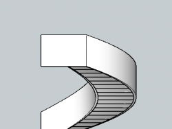 弧形楼梯SU模型下载
