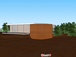 板茂paper house建筑设计SU模型下载