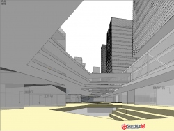 深圳国际低碳城市（产业办公）建筑设计SU模型下载