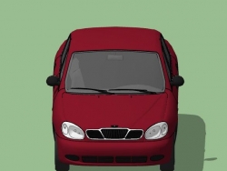 红色汽车SU模型