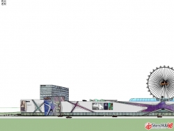 吾悦星城新城文旅项目建筑设计SU模型下载