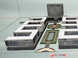 高新科技产业园建筑设计SU模型下载