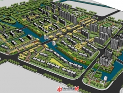 规划城镇建筑设计SU模型