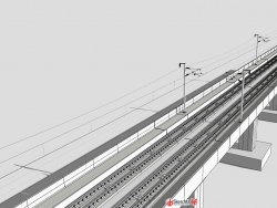 地铁，高铁，轻轨通用高架模型