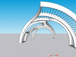 bridge structure桥梁SU模型下载