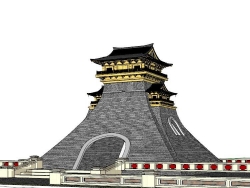 自己建的一个汉风高台模型，分享给大家