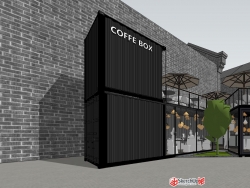 集装箱改造咖啡馆SU模型下载