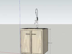 厨房洗菜池高阶800×600×850SU模型下载