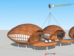 小木屋建筑设计SU模型分享