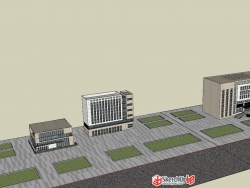 几个办公楼模型