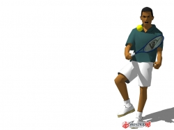 3D网球运动员人物SU