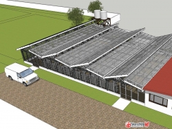 立体农业绿植培养钢结构玻璃阳光屋顶厂房