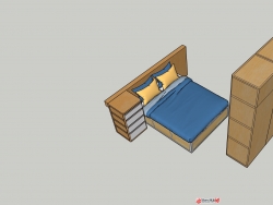 简单的床和柜子