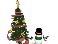 圣诞狂欢雪人+圣诞树