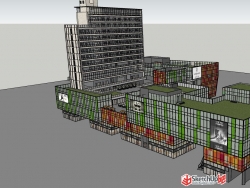 某商业广场综合体建筑模型