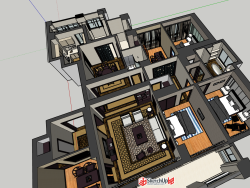 分享一套室内中式住宅模型