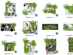 22个庭院花园方案模型（日式、中式）