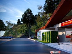 小型服务区配套建筑-公厕设计，红色文化小建筑