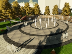 东华大学景观改造（喷泉广场、立体坡地）