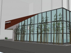 新建钢结构咖啡厅 带模型