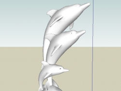 海豚雕塑模型，很美型的模型……