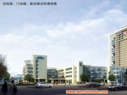 医院SU模型下载含效果图综合医疗建筑设计