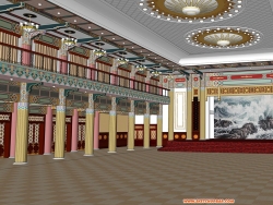 北京饭店C座一个大厅   附模型+贴图
