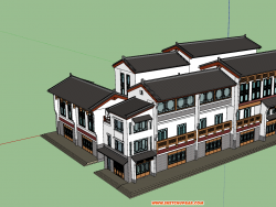 一个扬州的酒楼模型